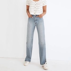 Madewell The Perfect Vintage Straight Side Slit Jean